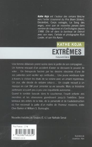 Quatrième de couverture de « EXTREMES »