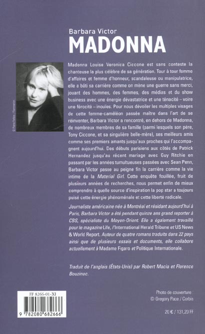 Quatrième de couverture de « MADONNA - ILLUSTRATIONS, COULEUR »