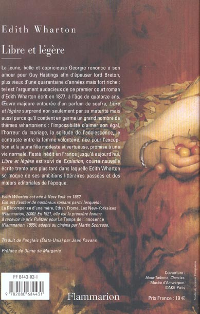 Quatrième de couverture de « LIBRE ET LEGERE »