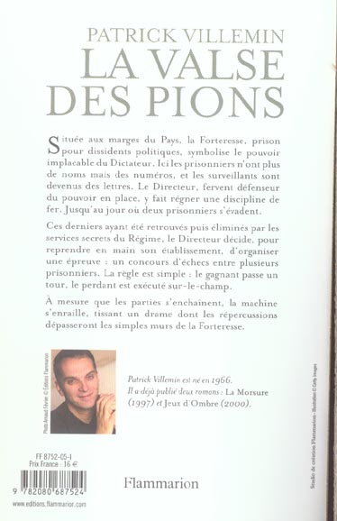 Quatrième de couverture de « LA VALSE DES PIONS »