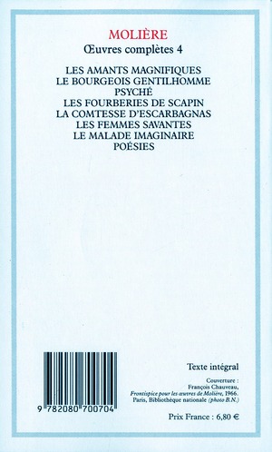 Quatrième de couverture de « OEUVRES COMPLETES - VOL04 »