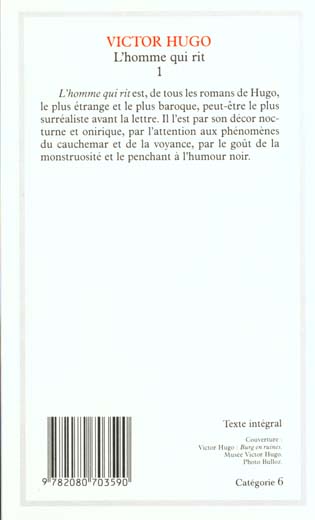 Quatrième de couverture de « L'HOMME QUI RIT - VOL01 »