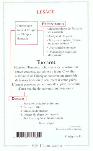 Quatrième de couverture de « TURCARET »