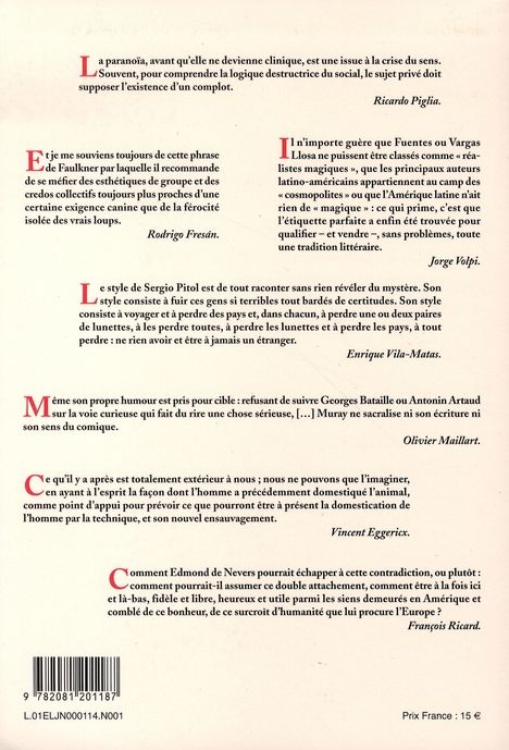 Quatrième de couverture de « L'ATELIER DU ROMAN - L'AMERIQUE LATINO-ROMANESQUE »
