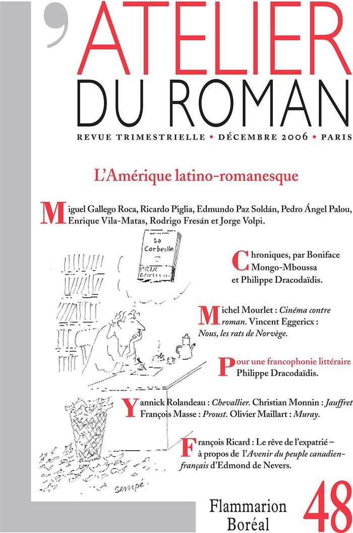 Couverture du livre « L'ATELIER DU ROMAN - L'AMERIQUE LATINO-ROMANESQUE » de Collectif, librairie Les Contes Infusés à Corte