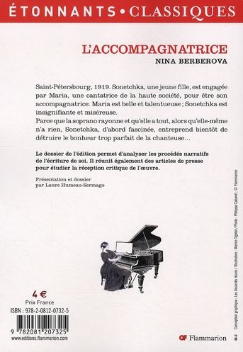 Quatrième de couverture de « L'ACCOMPAGNATRICE »