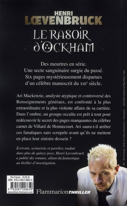 Quatrième de couverture de « Le rasoir d'Ockham »