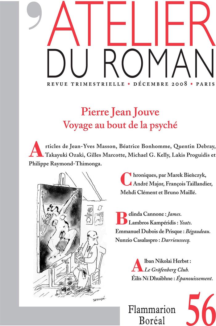 Couverture du livre « L'ATELIER DU ROMAN - PIERRE JEAN JOUVE, VOYAGE AU BOUT DE LA PSYCHE » de Collectif, librairie Les Contes Infusés à Corte