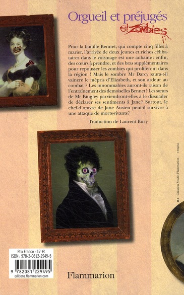 Quatrième de couverture de « Orgueil et préjugés et zombies »
