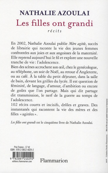 Quatrième de couverture de « Les filles ont grandi : récits »