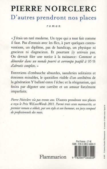 Quatrième de couverture de « D'AUTRES PRENDRONT NOS PLACES »