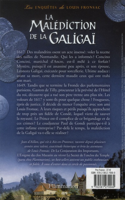 Quatrième de couverture de « La malédiction de la Galigaï »