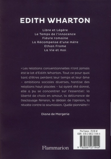 Quatrième de couverture de « Libre et légère »