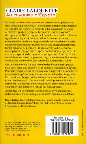 Quatrième de couverture de « AU ROYAUME D'EGYPTE - VOL01 »