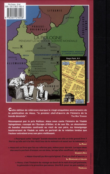 Quatrième de couverture de « MAUS - L'INTEGRALE, EDITION ANNIVERSAIRE »