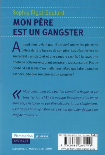 Quatrième de couverture de « Mon père est un gangster »