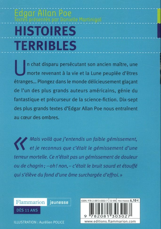 Quatrième de couverture de « Histoires terribles »
