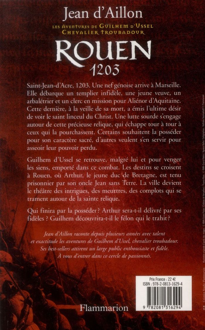 Quatrième de couverture de « Rouen 1203 »