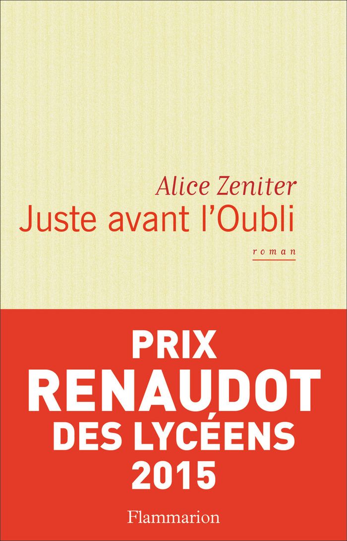 Couverture du livre « Juste avant l'oubli » de Alice Zeniter, librairie Les Contes Infusés à Corte