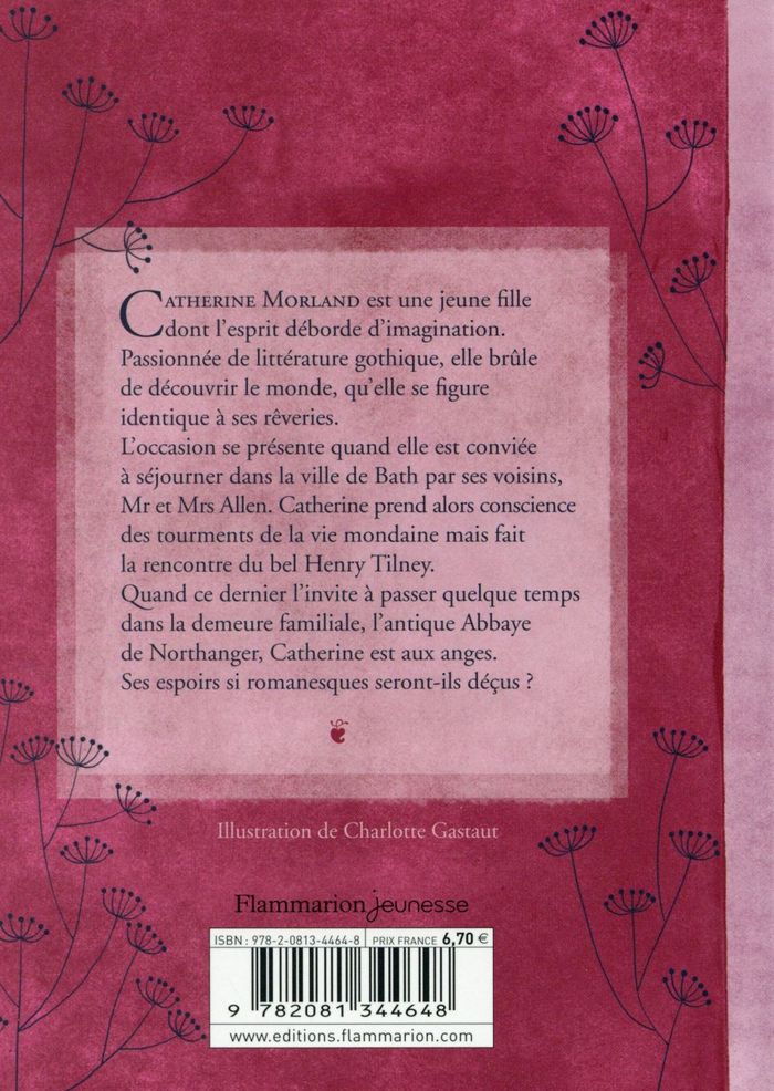 Quatrième de couverture de « Northanger Abbey »