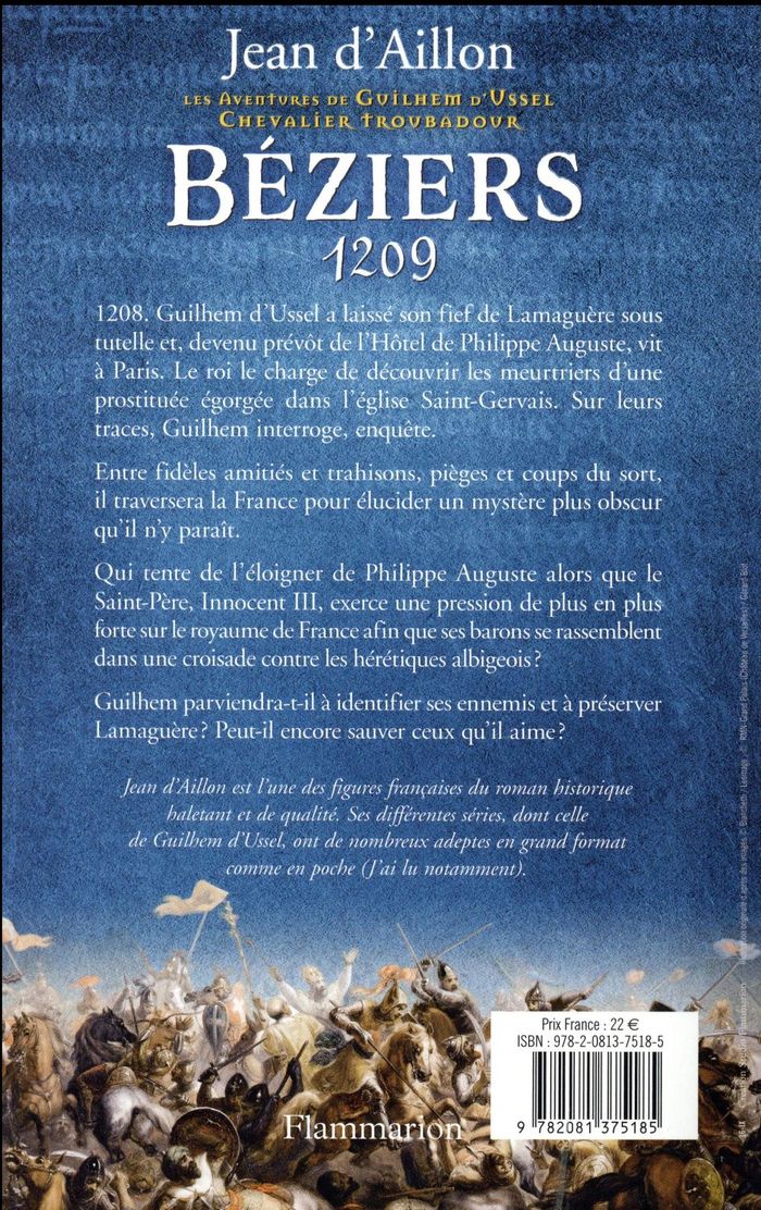 Quatrième de couverture de « Béziers, 1209 »