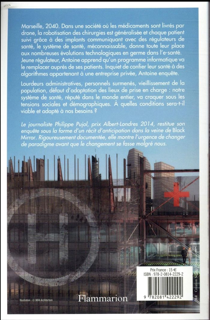 Quatrième de couverture de « Marseille, 2040 : le jour où notre système de santé craquera »