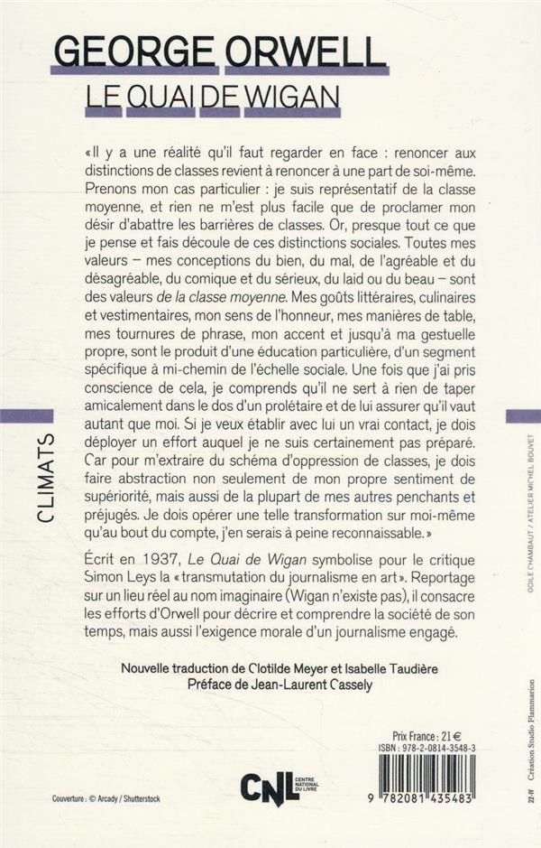 Quatrième de couverture de « Le quai de Wigan »