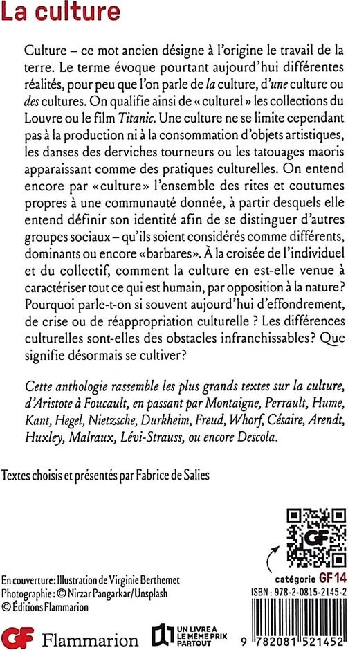 Quatrième de couverture de « La culture »