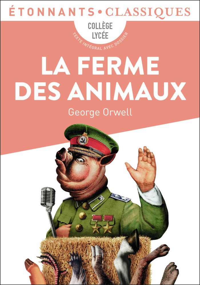 Couverture du livre « La ferme des animaux » de George Orwell, librairie Les Contes Infusés à Corte