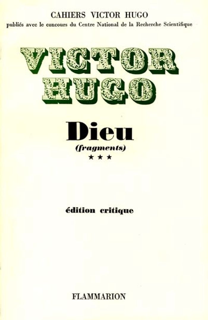 Couverture du livre « ESSAIS - T03 - DIEU - FRAGMENTS » de Victor Hugo, librairie Les Contes Infusés à Corte