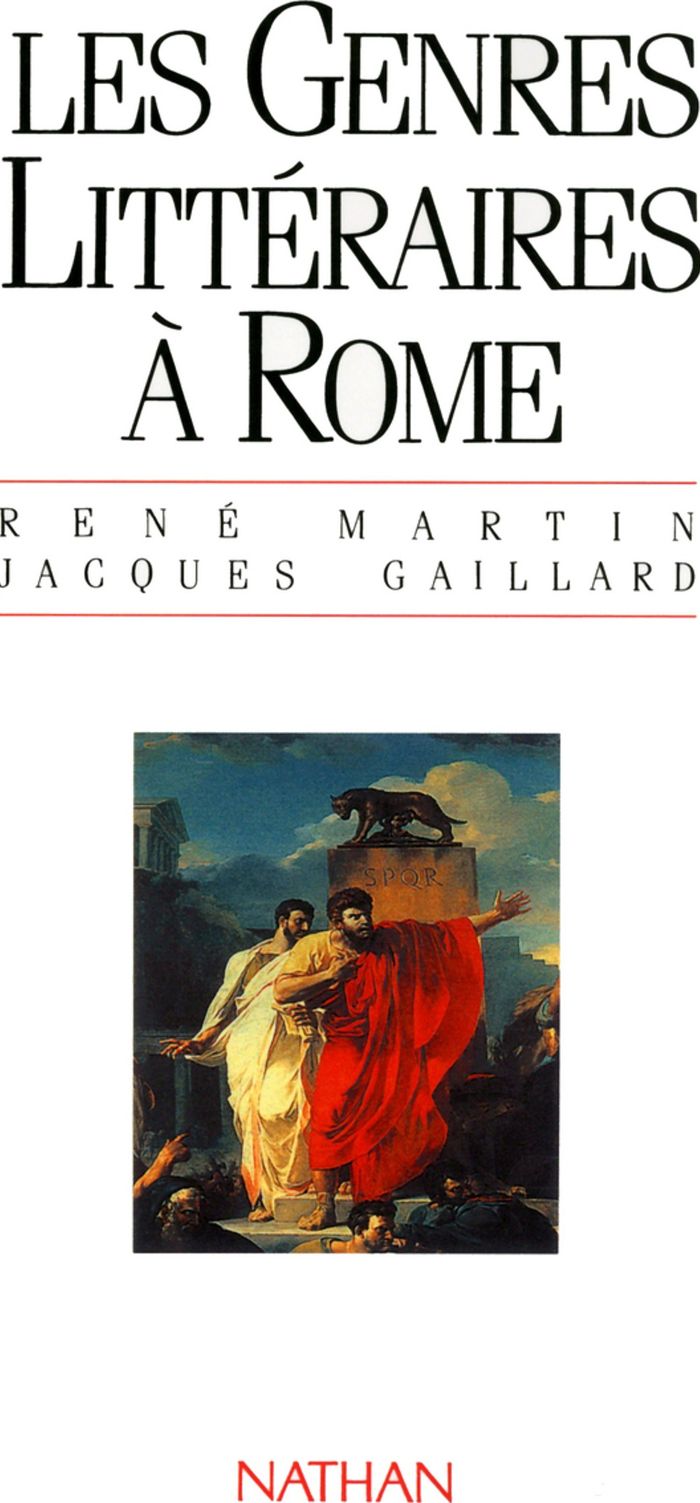 Couverture du livre « GENRES LITTERAIRES A ROME » de Martin/gaillard, librairie Les Contes Infusés à Corte