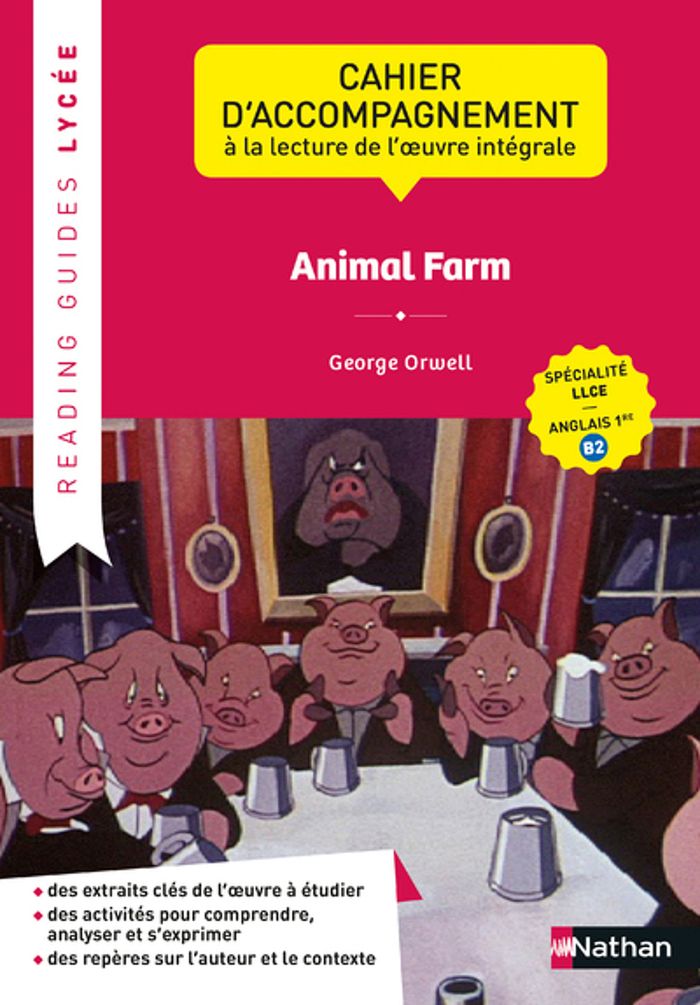Couverture du livre « READING GUIDE - ANIMAL FARM », librairie Les Contes Infusés à Corte