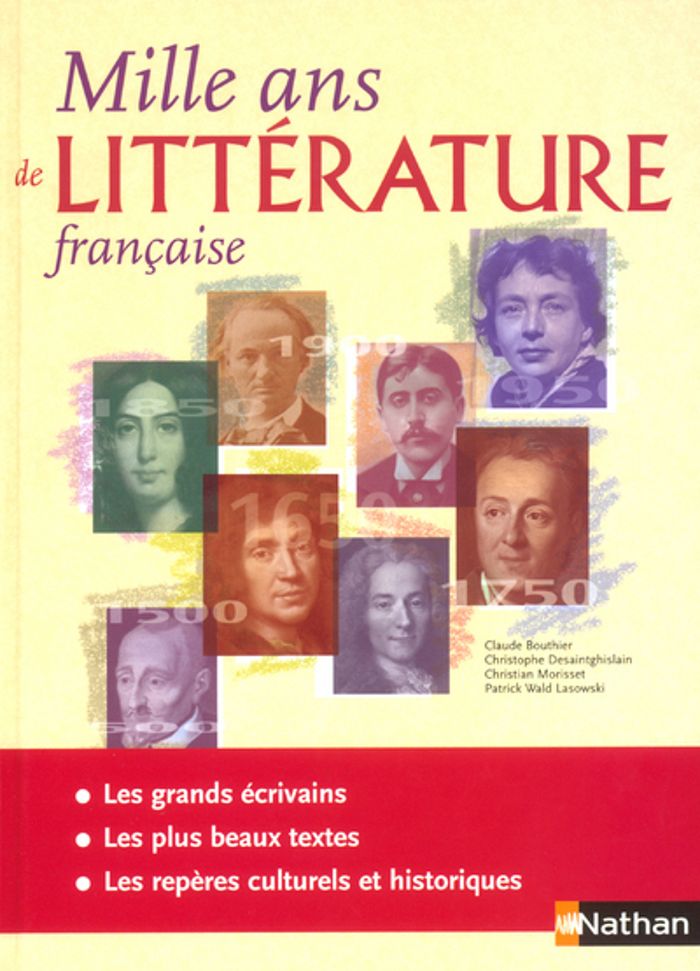 Couverture du livre « MILLE ANS DE LITTERATURE FRANCAISE OUVRAGE DE REFERENCE » de Bouthier/morisset, librairie Les Contes Infusés à Corte