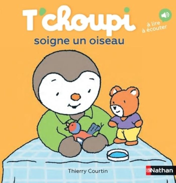 Couverture du livre « LES ALBUMS T'CHOUPI - T'CHOUPI SOIGNE UN OISEAU » de Thierry Courtin, librairie Les Contes Infusés à Corte