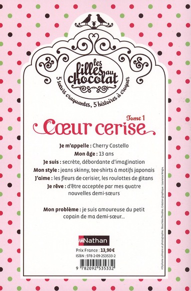 Quatrième de couverture de « Coeur cerise »