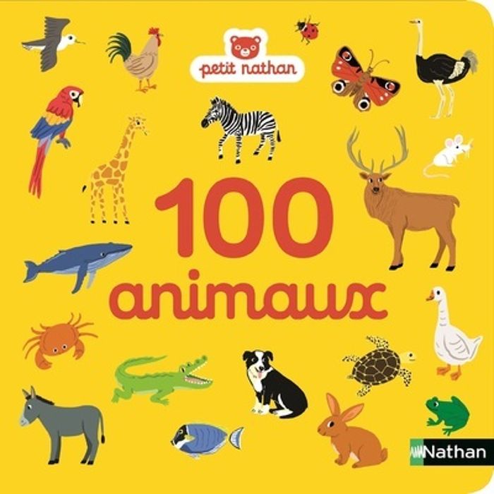 Couverture du livre « MES 100 PREMIERS ANIMAUX » de Marion Piffaretti, librairie Les Contes Infusés à Corte