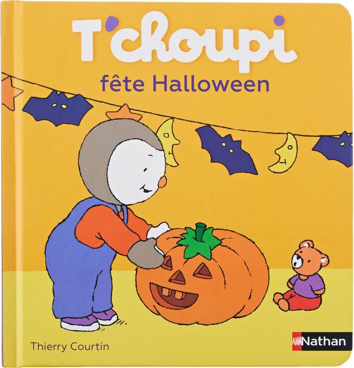 Couverture du livre « T'choupi fête Halloween » de Thierry Courtin, librairie Les Contes Infusés à Corte
