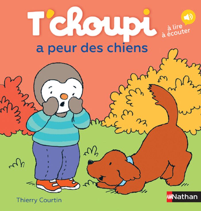 Couverture du livre « T'choupi a peur des chiens » de Thierry Courtin, librairie Les Contes Infusés à Corte