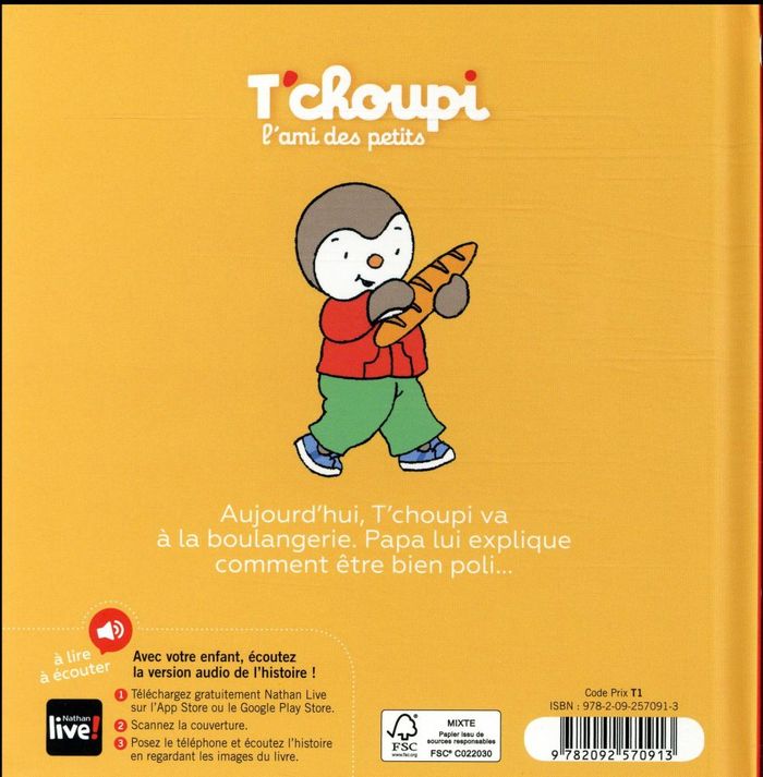 Quatrième de couverture de « LES ALBUMS T'CHOUPI - T'CHOUPI EST POLI »