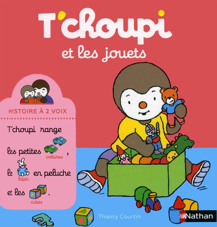Couverture du livre « T'choupi et les jouets » de Thierry Courtin, librairie Les Contes Infusés à Corte