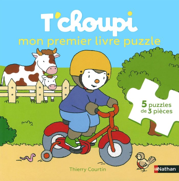 Couverture du livre « T'choupi : mon premier livre puzzle » de Thierry Courtin, librairie Les Contes Infusés à Corte