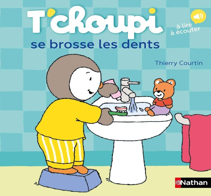 Couverture du livre « LES ALBUMS T'CHOUPI - T'CHOUPI SE BROSSE LES DENTS » de Thierry Courtin, librairie Les Contes Infusés à Corte