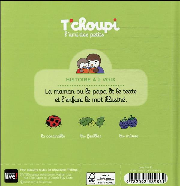 Quatrième de couverture de « T'choupi dans la forêt »