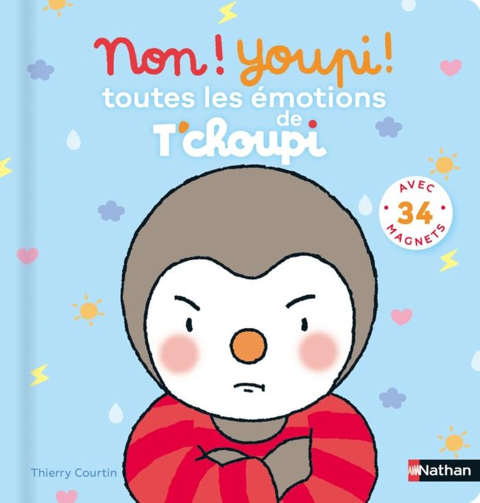 Couverture du livre « Non ! Youpi ! : toutes les émotions de Tchoupi », librairie Les Contes Infusés à Corte