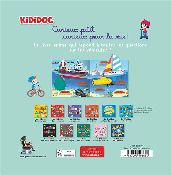 Quatrième de couverture de « LE KIDIDOC DES VEHICULES »