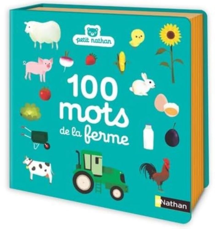 Couverture du livre « MES 100 PREMIERS MOTS DE LA FERME » de Olivier Latyk, librairie Les Contes Infusés à Corte