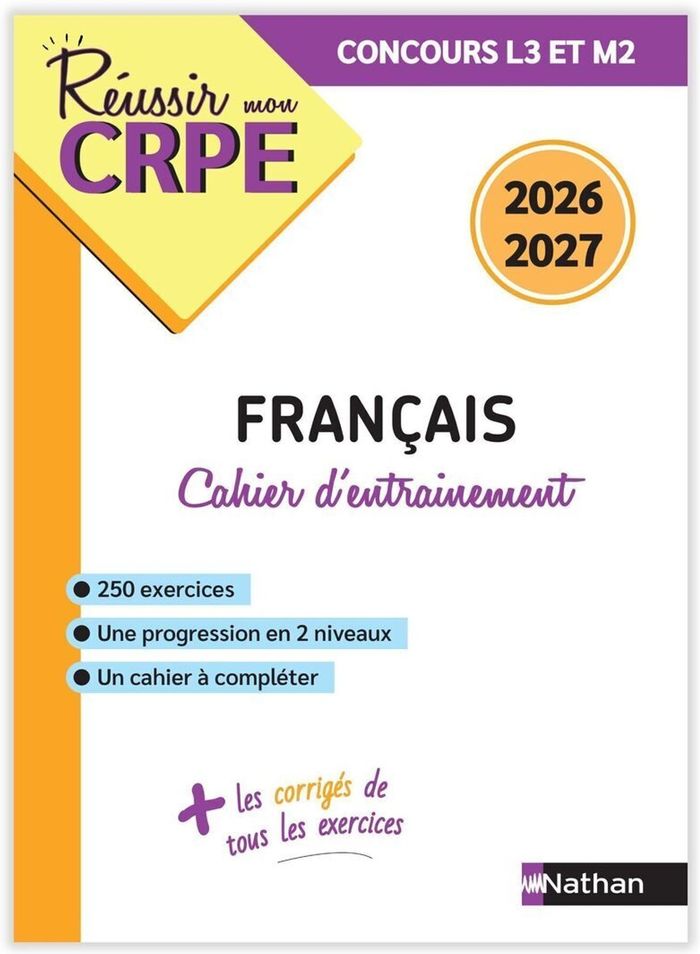 Couverture du livre « Français : cahier d'entrainement » de Anne-Rozenn Morel, librairie Les Contes Infusés à Corte