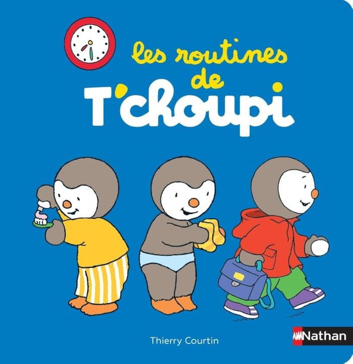 Couverture du livre « Les routines de T'choupi » de Thierry Courtin, librairie Les Contes Infusés à Corte