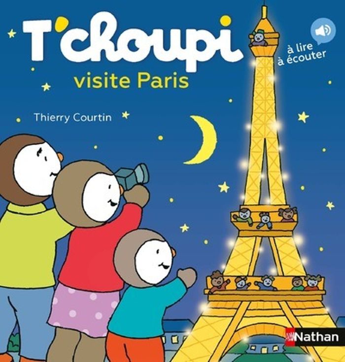 Couverture du livre « T'choupi visite Paris », librairie Les Contes Infusés à Corte