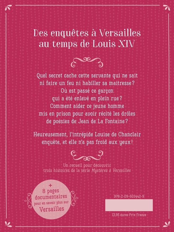 Quatrième de couverture de « Les enquêtes de Louise de Chanclair »